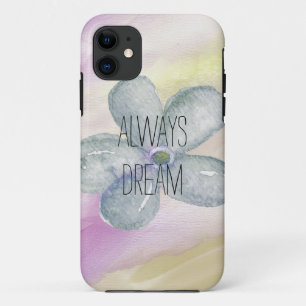 Coques Pour iPhone Aquarelle violet or Dream Flower