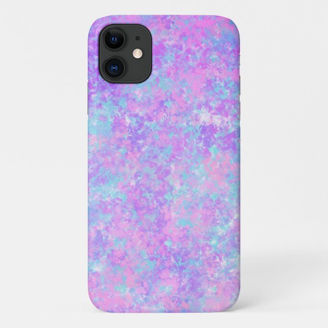 Coques Case-Mate iPhone Aquarelle violette abstraite (Dos)