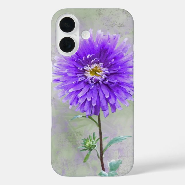 Coques Case-Mate iPhone Aquarelle violette Dahlia (Verso)