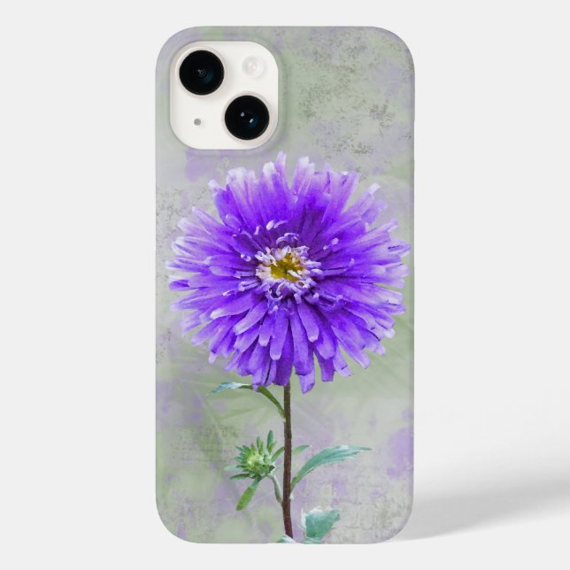 Coques Case-Mate iPhone Aquarelle violette Dahlia (Verso)