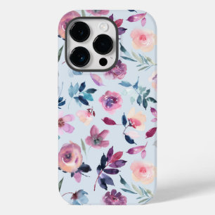 Coque Case-Mate iPhone Aquarelle violette Florale