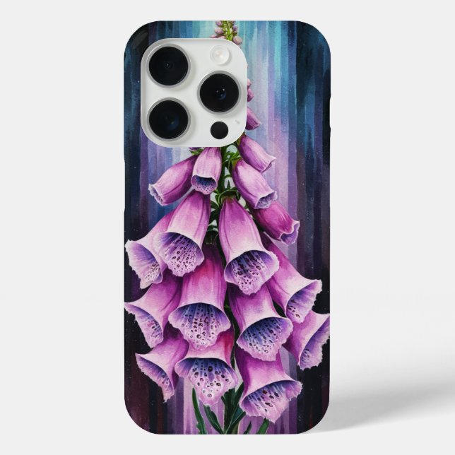 Coques Case-Mate iPhone Aquarelle violette Foxglove (Verso)
