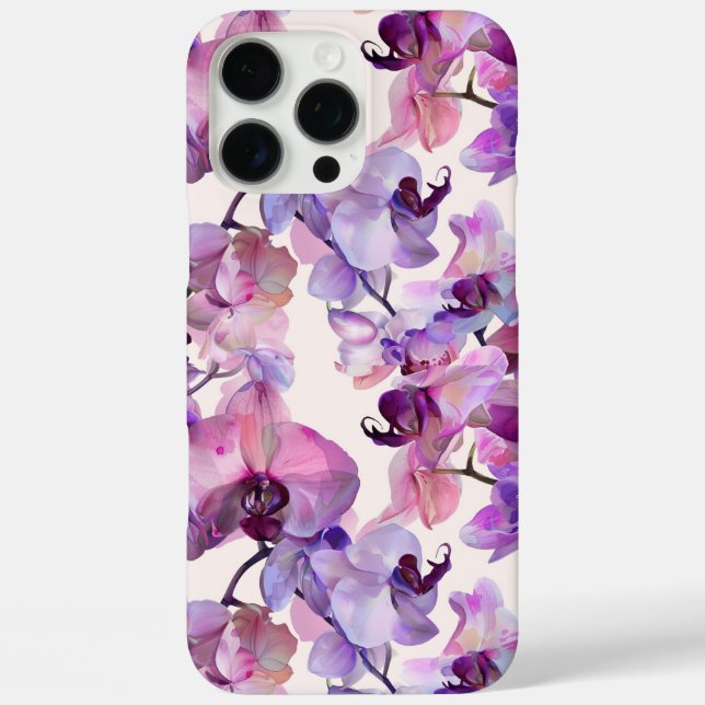 Coques Case-Mate iPhone Aquarelle violette orchidée (Verso)