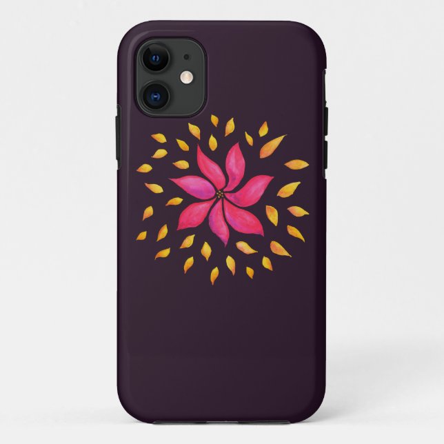 Coques Case-Mate iPhone Aquarelle Whimsical Abstraite Fleur rose (Dos)