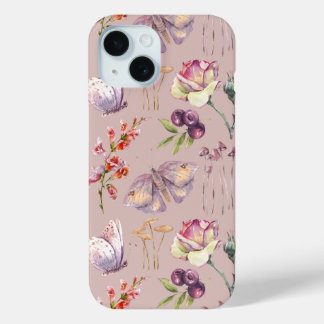 Coque Case-Mate iPhone Aquarelle Whimsical Floral Butterfly Mushroom