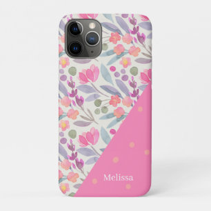 Case-Mate iPhone Case Aquarelle Whimsical Floral Dot Rose Personnalisé