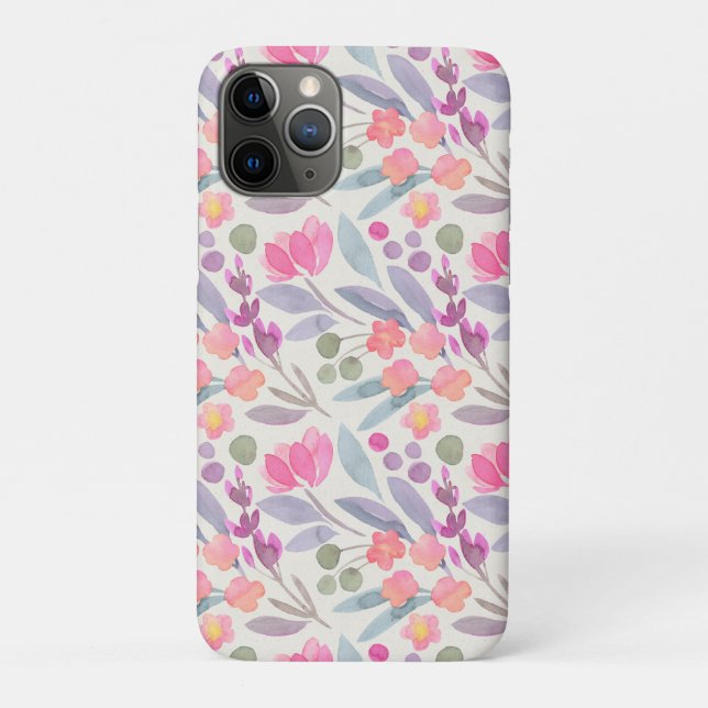 Coques Case-Mate iPhone Aquarelle Whimsical rose (Dos)