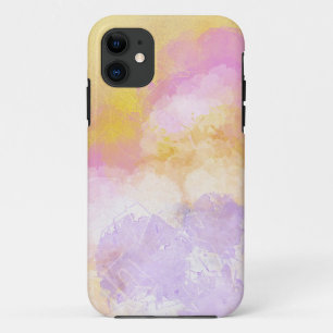 Coque Case-Mate iPhone Aquarelles abstraites - arrière - plan orange