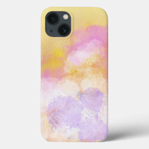 Coque Case-Mate iPhone Aquarelles abstraites - arrière - plan orange