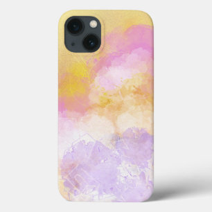 iPhone 13 Coque Aquarelles Abstraites - Arrière - plan orange