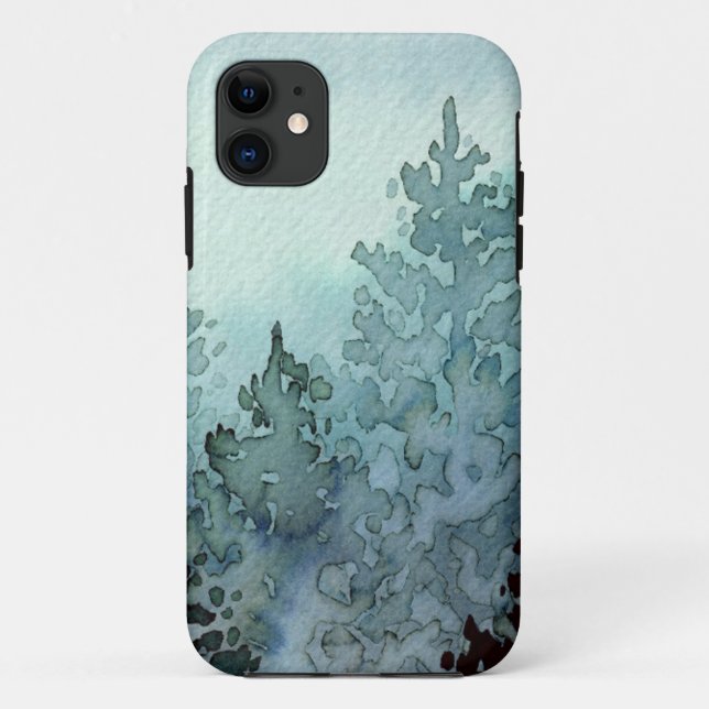 Coques Case-Mate iPhone Aquarelles gris foncé (Dos)