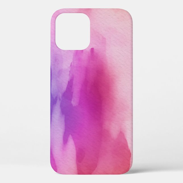 Coques Case-Mate iPhone Aquarelles Rose et Violet (Verso)