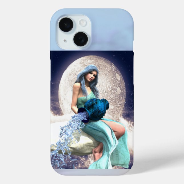 Coques Case-Mate iPhone Aquarius - Une femme qui verse de l'eau d'un Jug (Verso)