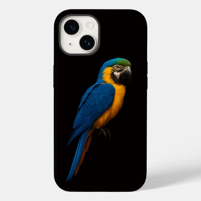 Coques Case-Mate iPhone Ara bleu et jaune iPhone 14 Mate Black 4 Luxe (Verso)