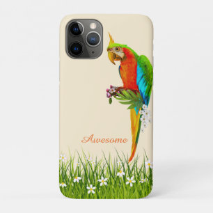 Case-Mate iPhone Case Ara tropical et fleurs blanches sur beige clair