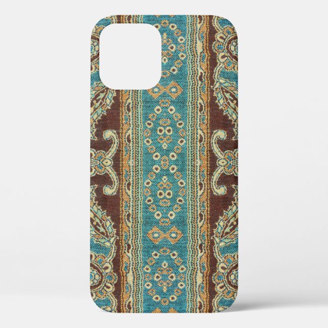 Coques Case-Mate iPhone Arabesque Fabric Paisley Oriental Design (Verso)