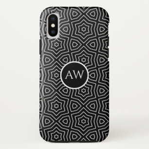 Case-Mate iPhone Case Arabesques étoilées noir et blanc personnalisées