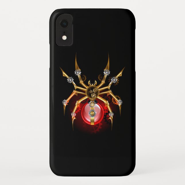 Coques Case-Mate iPhone Araignée en vapeur noire (Dos)