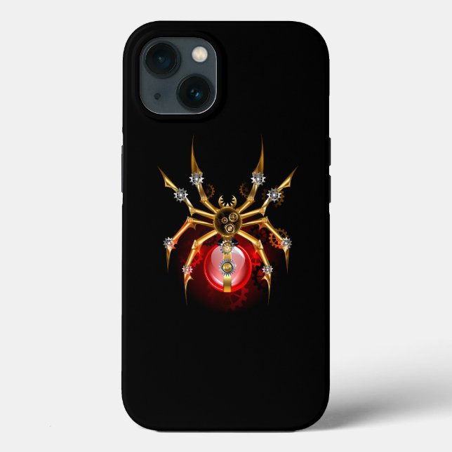 Coques Case-Mate iPhone Araignée en vapeur noire (Verso)