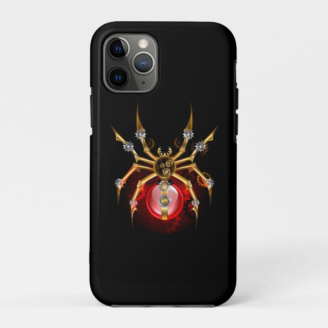 Coques Case-Mate iPhone Araignée en vapeur noire (Dos)