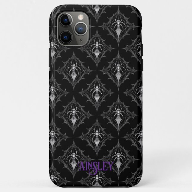 Coques Case-Mate iPhone Araignée gothique Motif noir (Dos)