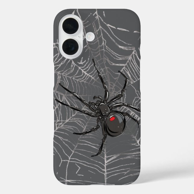 Coques Case-Mate iPhone Araignée Noire Et Araignée De Toile D'Araignée (Verso)