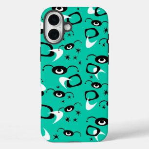 Coque Pour iPhone 16 Plus Araignées atomiques rétro