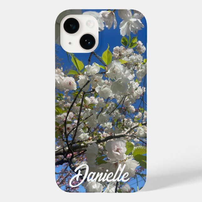 Coques Case-Mate iPhone arbre à fleurs de cerisier blanc  (Verso)