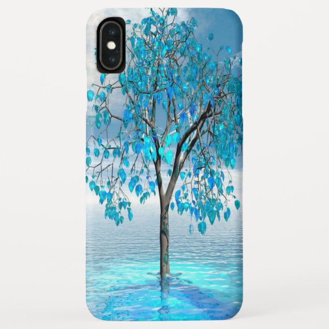 Coques Case-Mate iPhone Arbre bleu cristal (Dos)