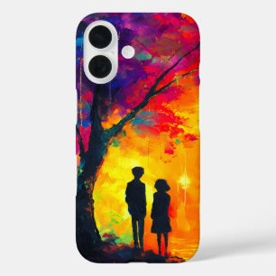 Coque Pour iPhone 16 Arbre coloré d'amour