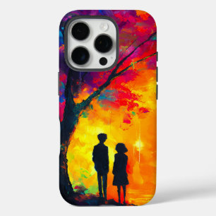 Coque iPhone 16 Pro Arbre coloré d'amour