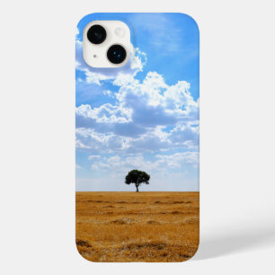 Coque Case-Mate iPhone Arbre dans un champ de blé récolté