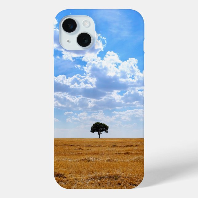 Coques Case-Mate iPhone Arbre dans un champ de blé récolté (Verso)