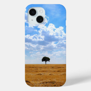 Coque Case-Mate iPhone Arbre dans un champ de blé récolté