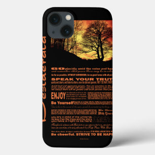 Coque Case-Mate iPhone Arbre de coucher du soleil de soirée de poème de