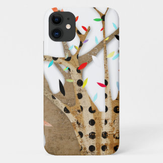 Case-Mate iPhone Case Arbre de mariage à pois d'écorce de bois