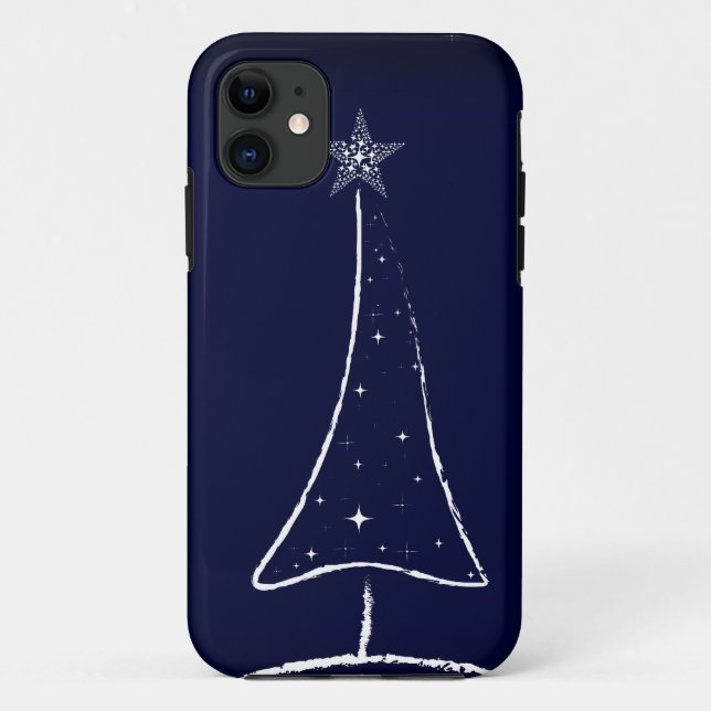 Coques Case-Mate iPhone Arbre de Noël Abstrait moderne (Dos)