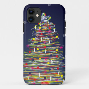 Coque Case-Mate Pour iPhone Arbre de Noël coloré de fête (personnaliser il !)