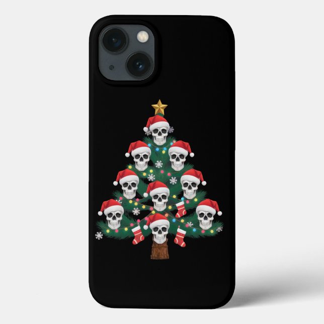 Coques Case-Mate iPhone Arbre de Noël crâne Pijama squelette cool Santa  (Verso)