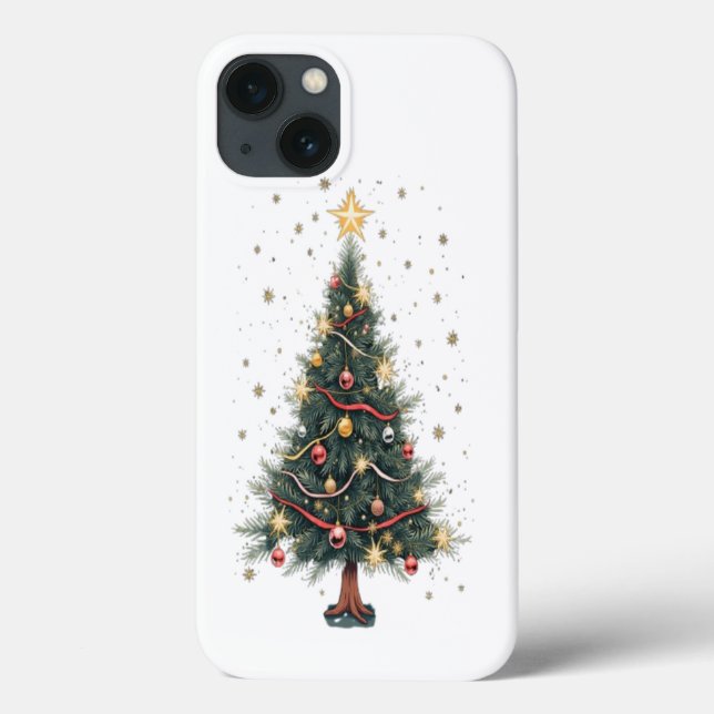 Coques Case-Mate iPhone Arbre de Noël élégant (Verso)