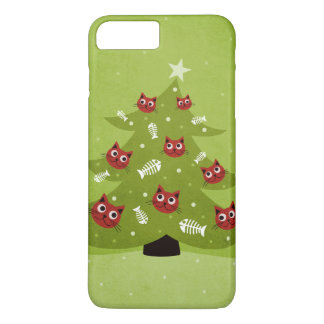 Coque Case-Mate iPhone Arbre De Noël En Chat Avec Ornements De Poisson
