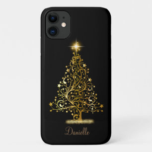 Case-Mate iPhone Case Arbre de Noël en or personnalisé