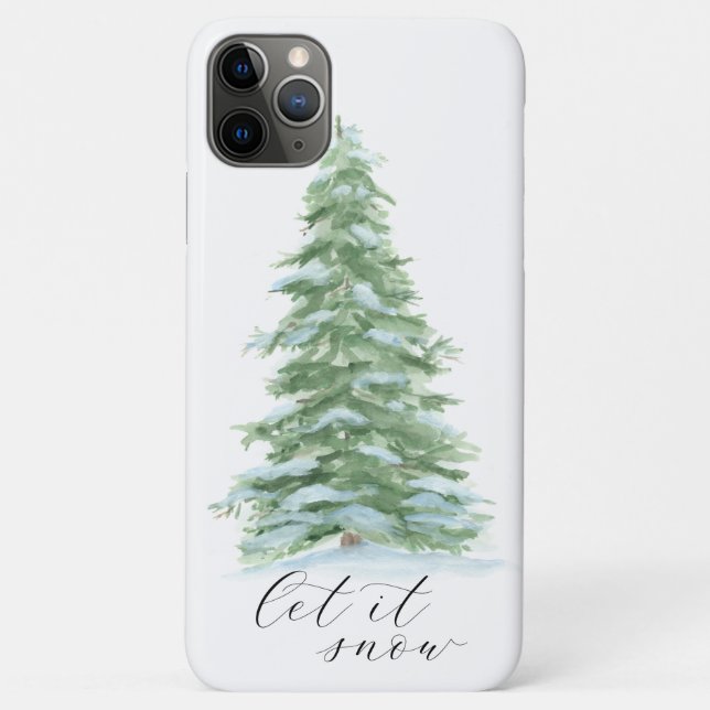 Coques Case-Mate iPhone Arbre de Noël Enneigez (Dos)