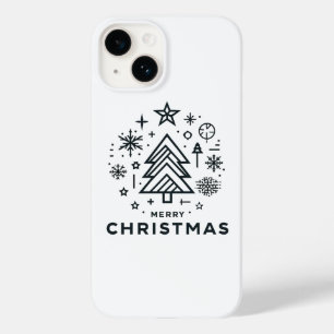 Coque Case-Mate iPhone Arbre de Noël minimaliste Joyeux design de Noël
