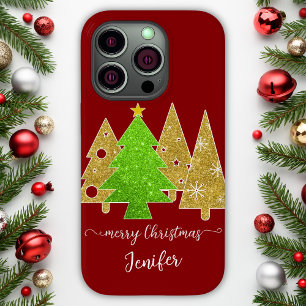 Coque Case-Mate iPhone Arbre de Noël   Minimaliste   parties scintillant
