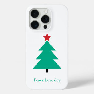Coque Case-Mate iPhone Arbre de Noël personnalisable Paix Amour Joie