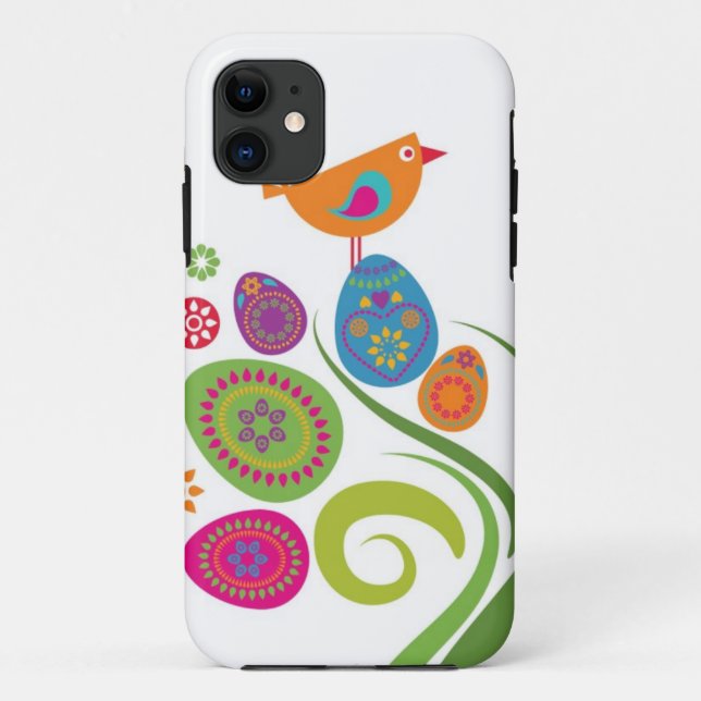 Coques Case-Mate iPhone Arbre de Pâques avec les oeufs et les fleurs (Dos)