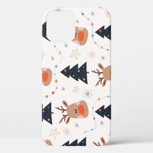 Case-Mate iPhone Case Arbre de rennes de Noël tiré main
