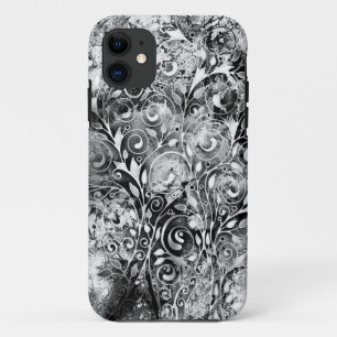 Case-Mate iPhone Case Arbre de Vie - Feuilles Spirales Style Grunge 1