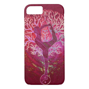 Etui iPhone Case-Mate Arbre de yoga - rouge, rose, or